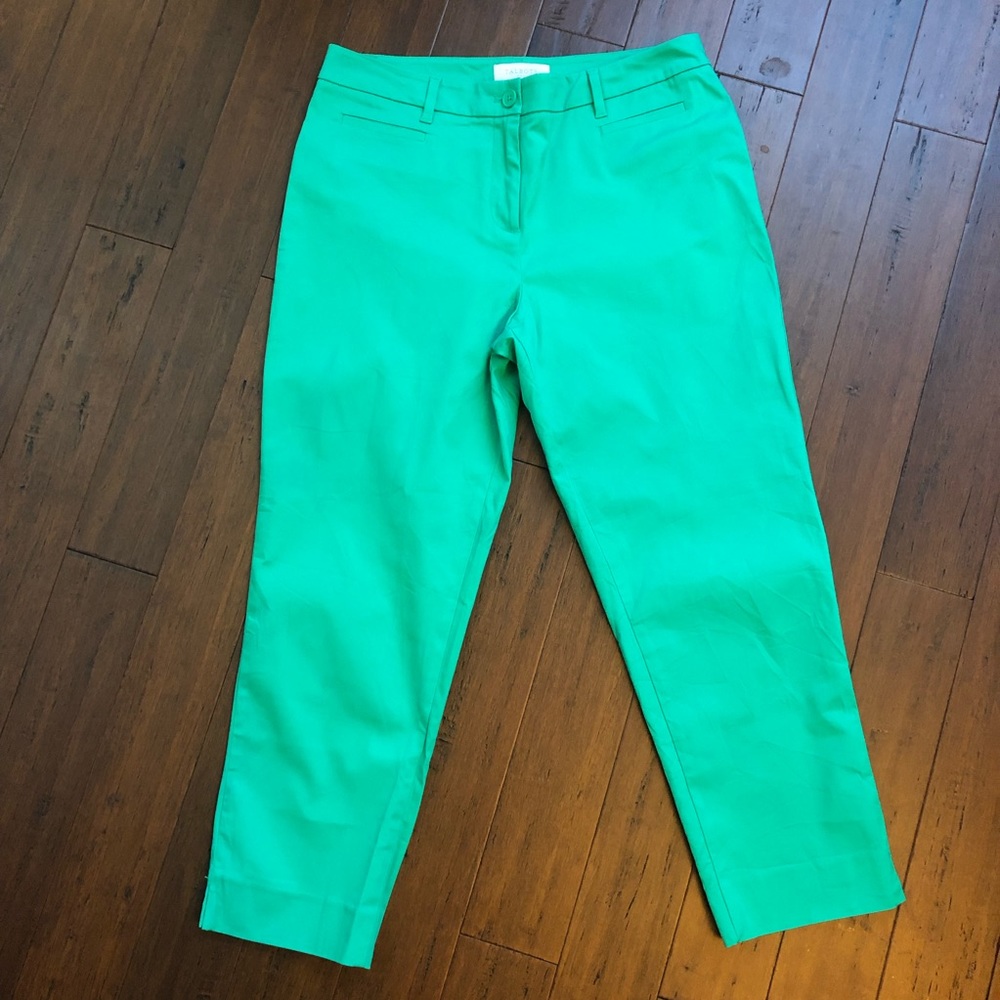 Talbots Perfect Crop Pants Kelly Green